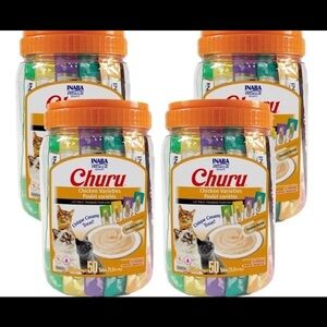 200 Tubes, INABA Churu Cat Treats, Vitamin